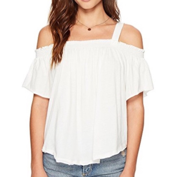Free People We the Free white cold shoulder size S - Picture 4 of 8